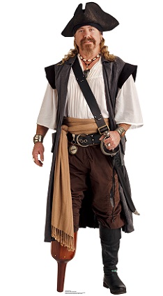SU-1946 Pirate Lifesize Cardboard Cutout Standup