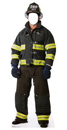 SU-1967 Fireman Lifesize Cardboard Cutout Stand-In