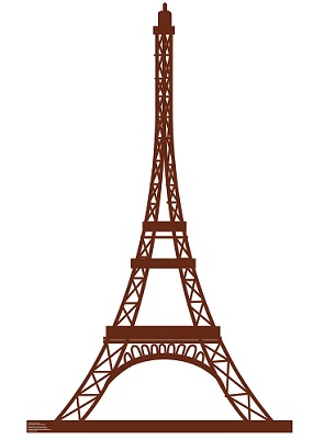SU-1848 Eiffel Tower Cardboard Cutout Standup - SWIT Sports