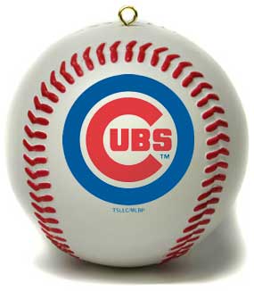 6~ Chicago Cubs Mini Baseball Christmas Ornament 