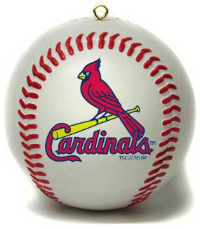 St. Louis Cardinals Christmas Baseball Ornament - SWIT Sports