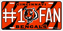 Cincinnati Bengals Number One License Plate