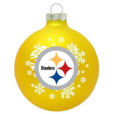 Pittsburgh Steelers Silver Plated Snowflake Ornament 