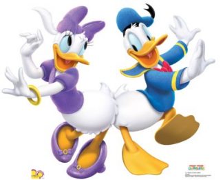 SU-1171 Donald Duck & Daisy Dancing Lifesize Cutout