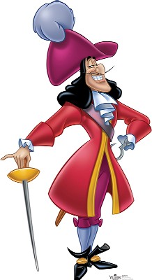 SU-1555 Captain Hook Life Size Cardboard Cutout