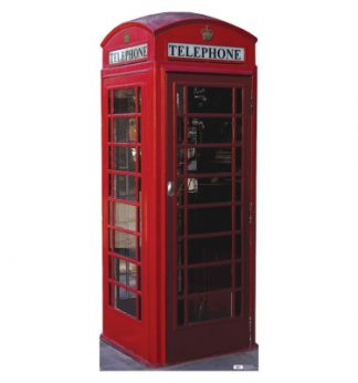SU-698 English Phone Booth Lifesize Cutout Standup