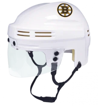 Boston Bruins White Mini Hockey Helmet