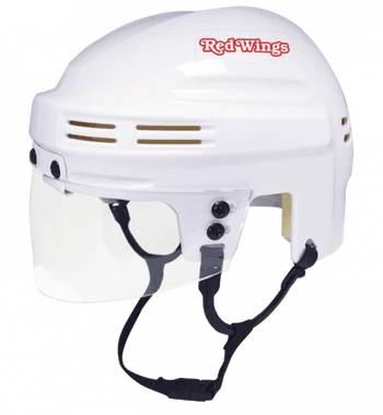 Detroit Redwings White Mini Hockey Helmet