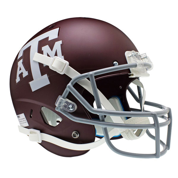 Texas A&M Aggies Full Size Football Helmet Decals – SEC & Flag, White