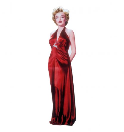SU-316 Marilyn Monroe Red Gown Lifesize Cutout Standup