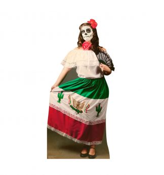 SU-2288 Day of The Dead Woman Lifesize Cardboard Cutout