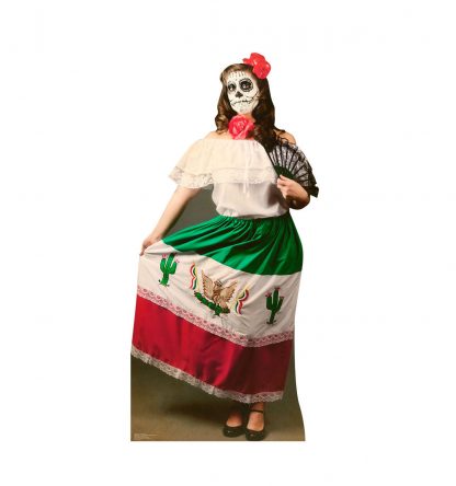SU-2288 Day of The Dead Woman Lifesize Cardboard Cutout