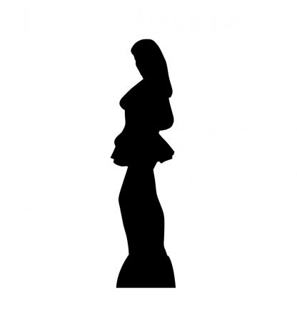 SU-2324 Woman in Skirt Silhouette Cutout Standup