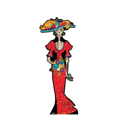 SU-2389 Day of The Dead Woman Lifesize Cardboard Cutout