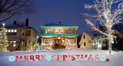 SU-2583 Merry Christmas Outdoor Yard Sign Cutout Standup