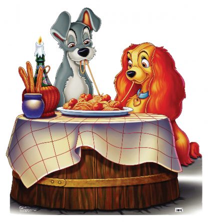 SU-783 Lady and The Tramp Lifesize Cardboard Standup