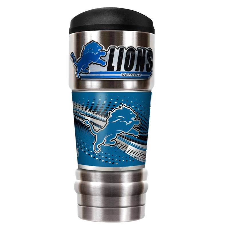 Logo Brands Detroit Lions 16-fl oz Stainless Steel Team Color Cup Set of: 1  in the Drinkware department at