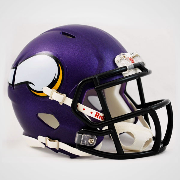 thumbnail image 2 of Minnesota Vikings Riddell Mini Speed Football Helmet – 2024 On-Field Alternate 2 of 5