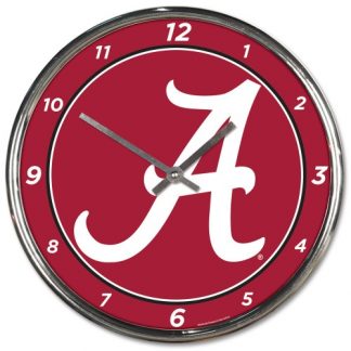 Alabama University Chrome Team Clock