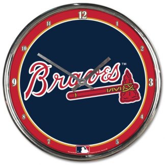 Atlanta Braves Chrome Team Clock