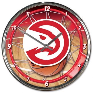 Atlanta Hawks Chrome Team Clock