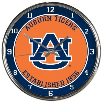 Auburn University Chrome Team Clock