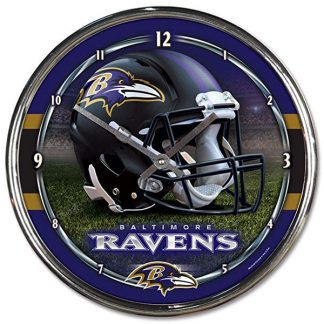 Baltimore Ravens Chrome Team Clock