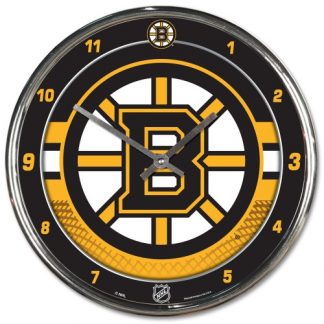 Boston Bruins Chrome Team Clock