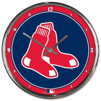 Boston Red Sox Chrome Team Clock