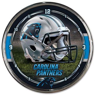 Carolina Panthers Chrome Team Clock