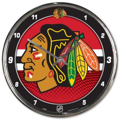 Chicago Blackhawks Chrome Team Clock