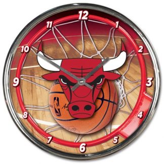 Chicago Bulls Chrome Team Clock