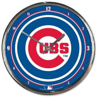 Chicago Cubs Chrome Team Clock