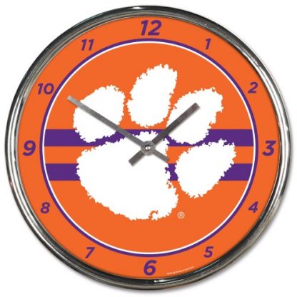 Clemson University Chrome Team Clock