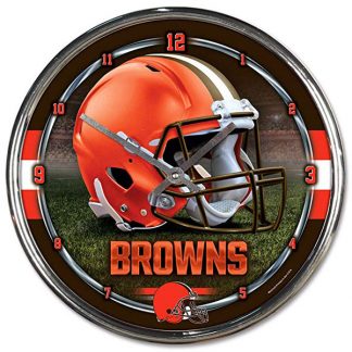 Cleveland Browns Chrome Team Clock