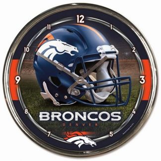 Denver Broncos Chrome Team Clock