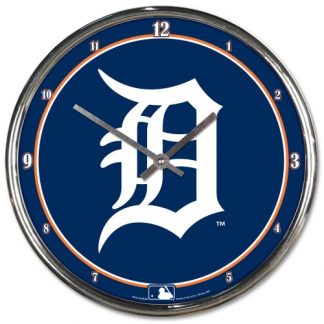 Detroit Tigers Chrome Team Clock