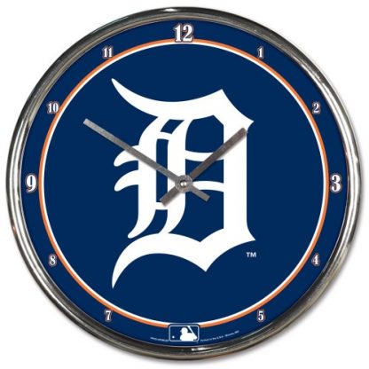 Detroit Tigers Chrome Team Clock