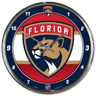 Florida Panthers Chrome Team Clock