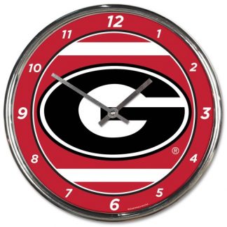 Georgia University Chrome Team Clock