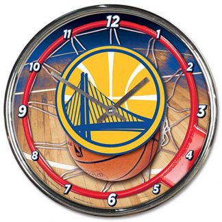 Golden State Warriors Chrome Team Clock
