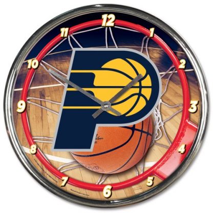 Indiana Pacers Chrome Team Clock