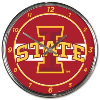 Iowa State University Chrome Team Clock