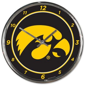 Iowa University Chrome Team Clock