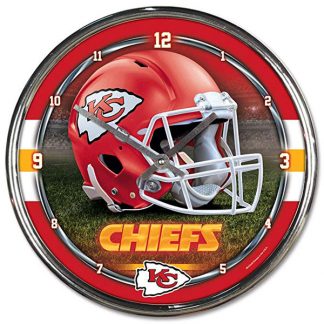 Kansas City Chiefs Chrome Team Clock