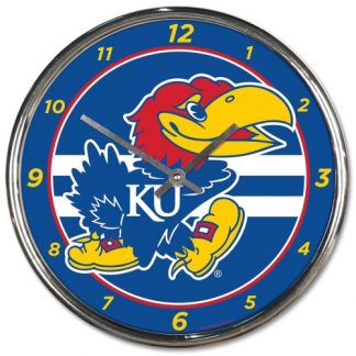 Kansas University Chrome Team Clock
