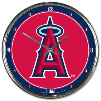 Los Angeles Angels Chrome Team Clock