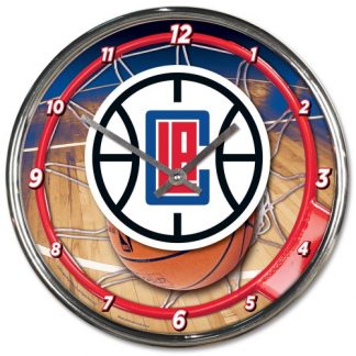 Los Angeles Clippers Chrome Team Clock