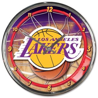 Los Angeles Lakers Chrome Team Clock