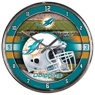 Miami Dolphins Chrome Team Clock